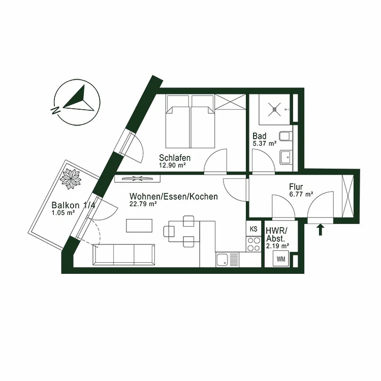 Grundriss Wohnung 10