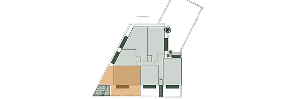 Lage der Wohnung 03 im Gebäude