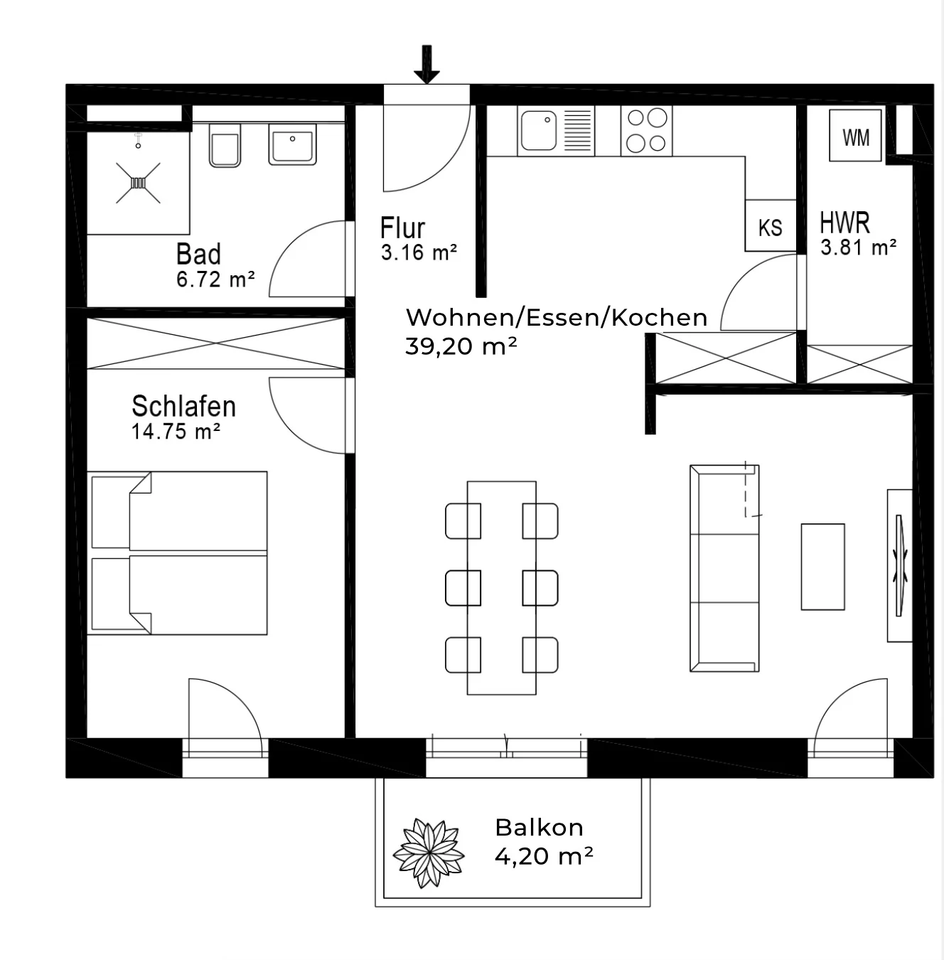Grundriss Wohnung 20